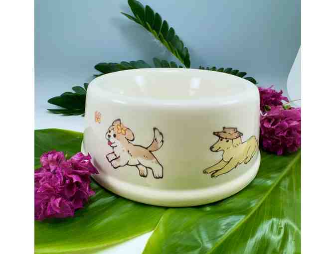 Handcrafted Happy Pet Bowl by Banana Patch Studios, Hanapepe