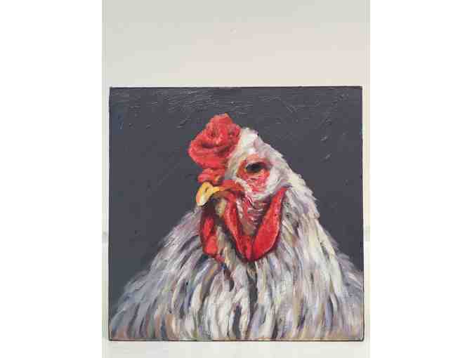 Oil Painting of Chicken by Nancy Bass