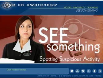 Eye on Awareness - Hotel Security Training (Online Program)