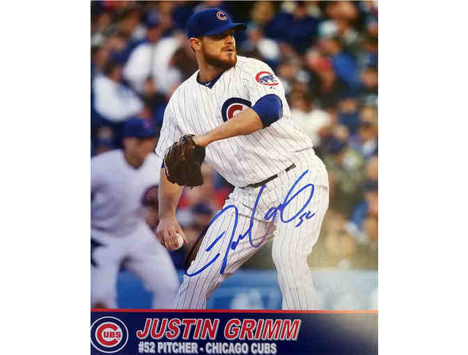 Autographed Photo of Former Chicago Cubs Pitcher Justin Grimm, #52