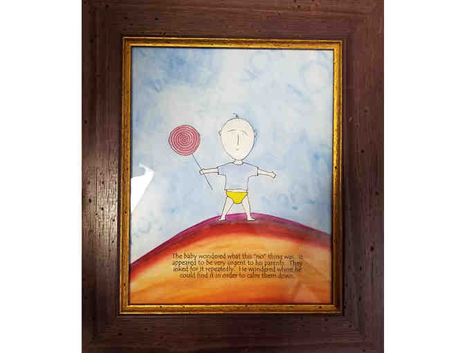 Framed Child's Decorative Artwork
