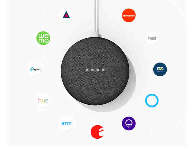 A Google Home Mini Smart Speaker