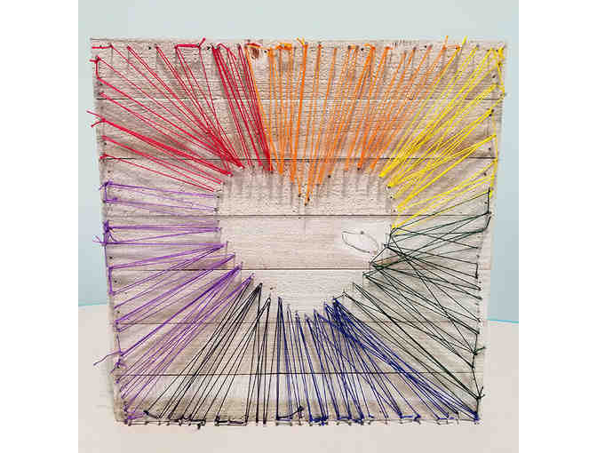 Classroom Project: Ms. Giannoni's Rainbow Heart String Art