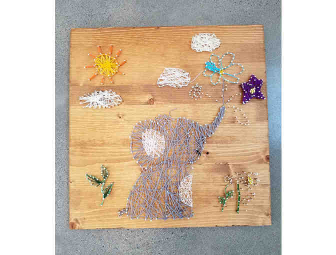 Classroom Project: Senior El's String Art Elephants