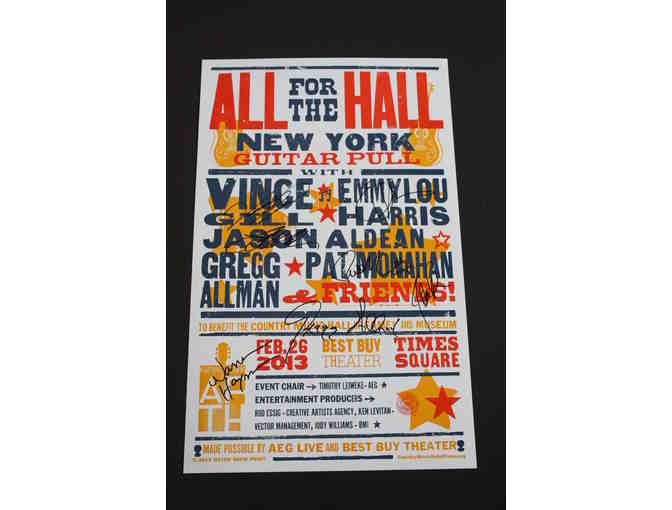 2013 All for the Hall New York Autographed Poster