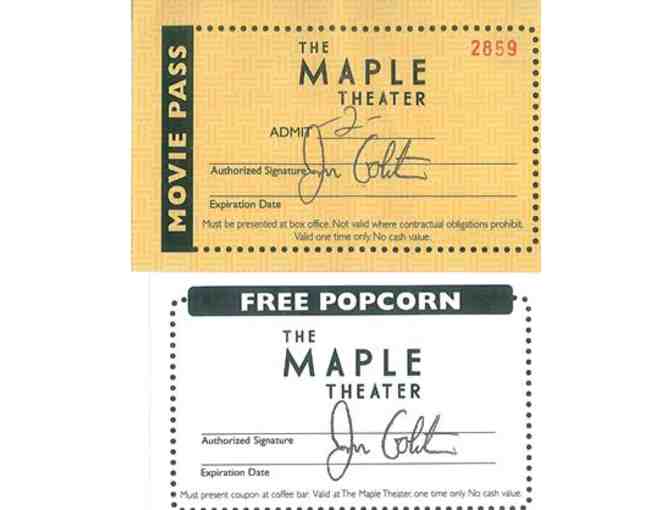 Maple Theater Movie Passes and Popcorn for 2