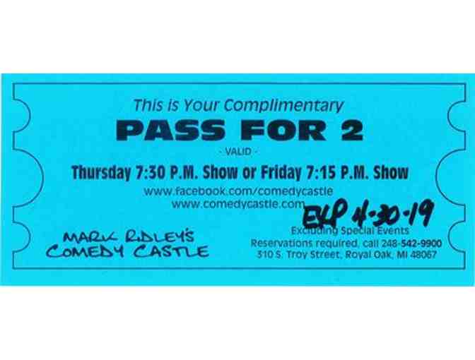 Pass for 2 for Mark Ridley's Comedy Castle