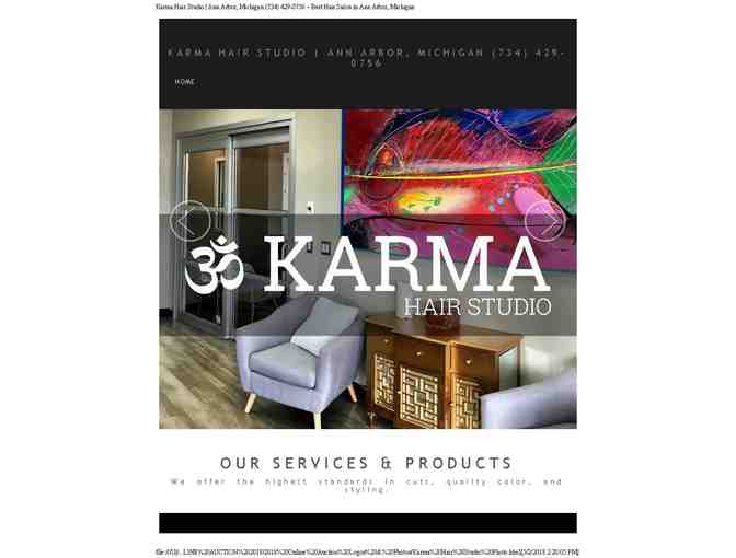 $110 Karma Hair Studio Gift Certificate