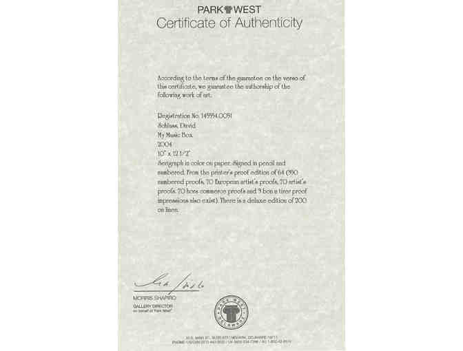 David Schluss 'My Music Box' Serigraph