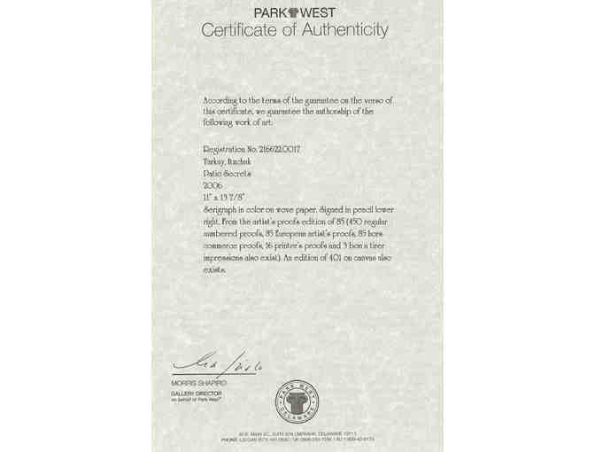 Itzchak Tarkay 'Patio Secrets' Serigraph