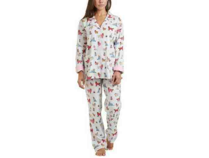 Cozy Pajamas with Dog Print - Size Medium