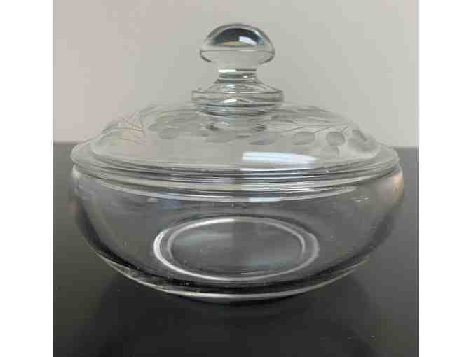 Covered Candy Dish with Etched Lid