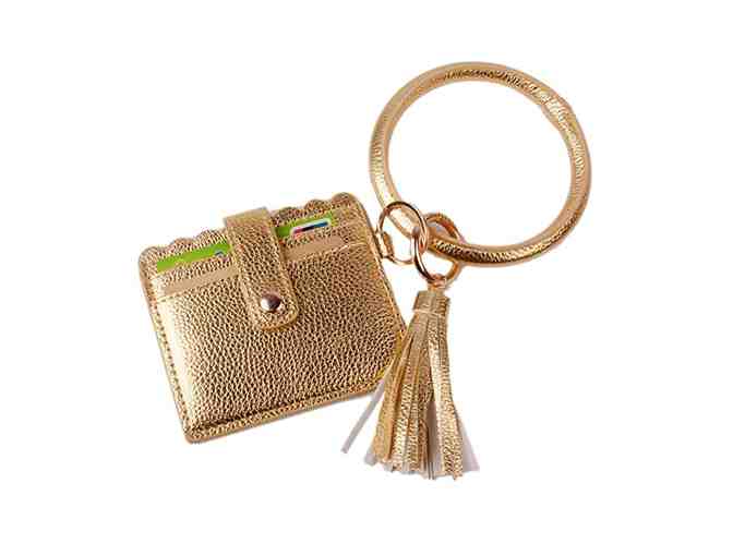 Bracelet Wallet with Key Ring in Rose Gold