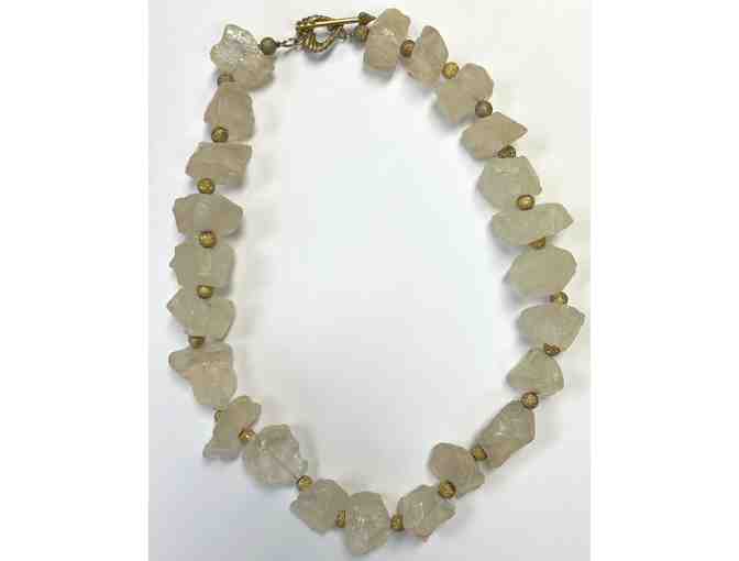 Choker with Chunky White Citrine Crystals-Lot 69
