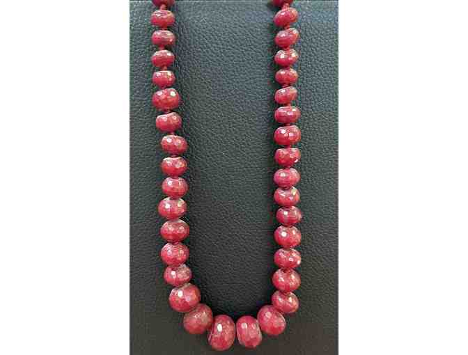 Choker with Ruby Quartz Beads-Lot 60 - Photo 1