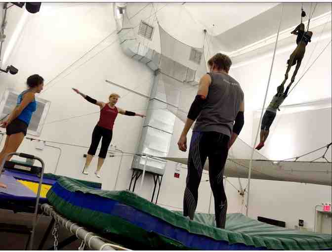 Two gift certificates for a flying trapeze class at Trapeze School of New York
