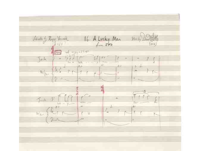 Manuscript Page from JFK, hand written by David T. Little and Royce Vavrek