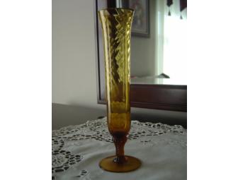 Bud Vase - Amber Glass