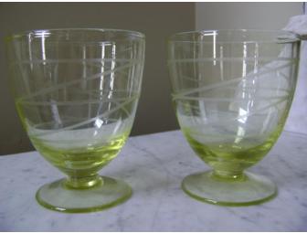 Green Glasses - Set of 2