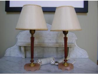 Bakelite Boudoir Lamps Circa 1930