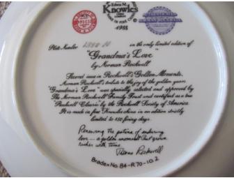 Norman Rockwell 'Grandma's Love' Collectible Plate