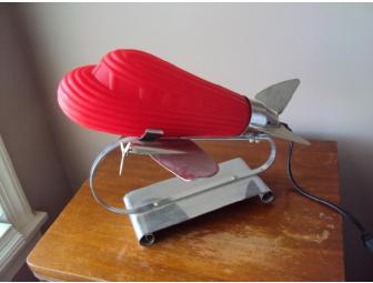 Art Deco Airplane Lamp - Red