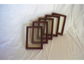 Set of 5 wooden photo frames