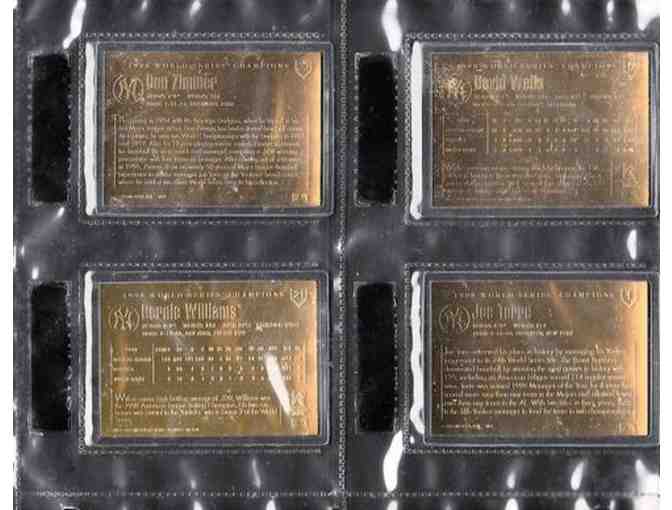 1998  NY Yankees 22 kt Gold Baseball Card Set