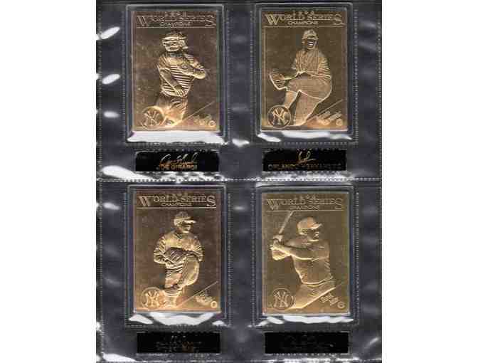 1998  NY Yankees 22 kt Gold Baseball Card Set