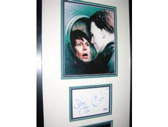Jamie Leigh Curtis Signed Framed Index Card And Photo Display From Halloween