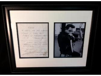 Johnny Cash Hand Written Note