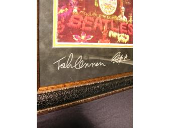 Beatles Laser Engraved Gold Album Display