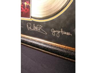 Beatles Laser Engraved Gold Album Display