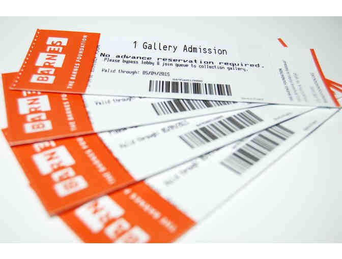 4 anytime tickets to the Barnes Foundation, Philadelphia.