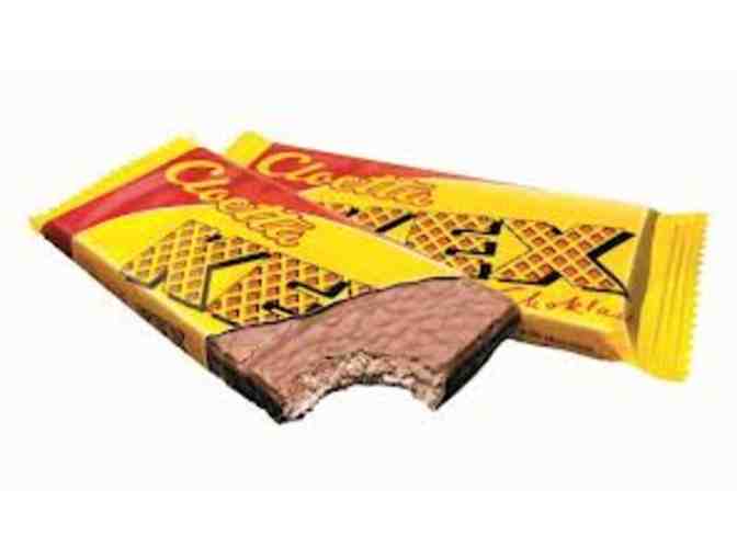 An entire box of Swedish Cloetta KEX Choklad (48 Chocolate bars)
