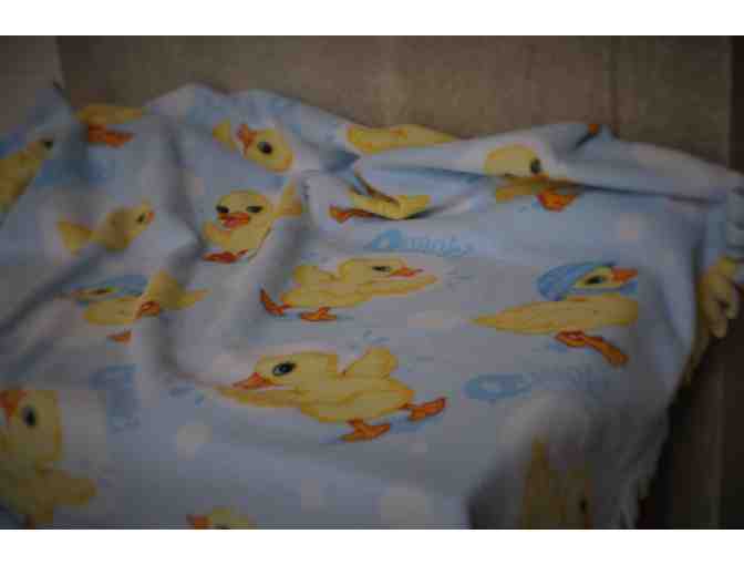 Fleece Baby Blanket with Ducklings