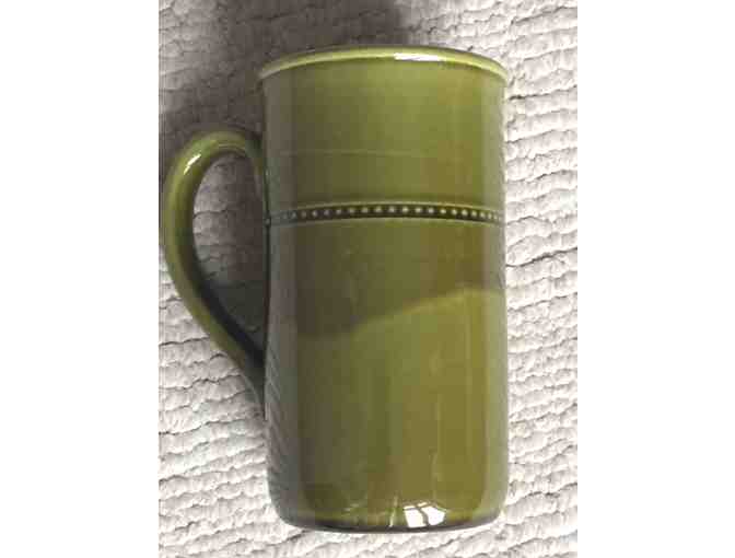 4 Vintage Green Hoganas Keramik Tea/Coffee Mugs