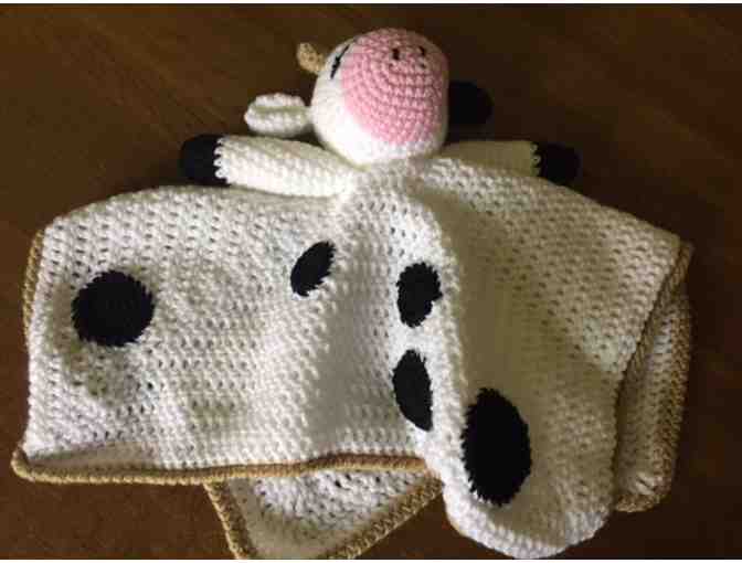 Crocheted baby cow