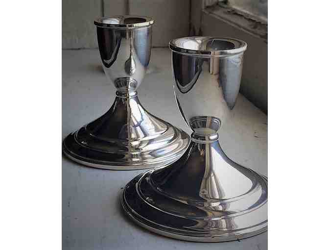 Sterling Silver Weighted pair of Premiere Candle Sticks