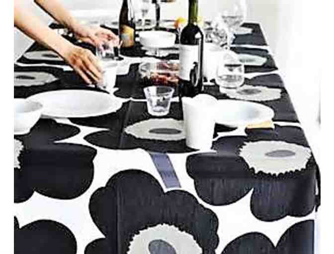 Marimekko Unikko Black/Tan Tablecloth