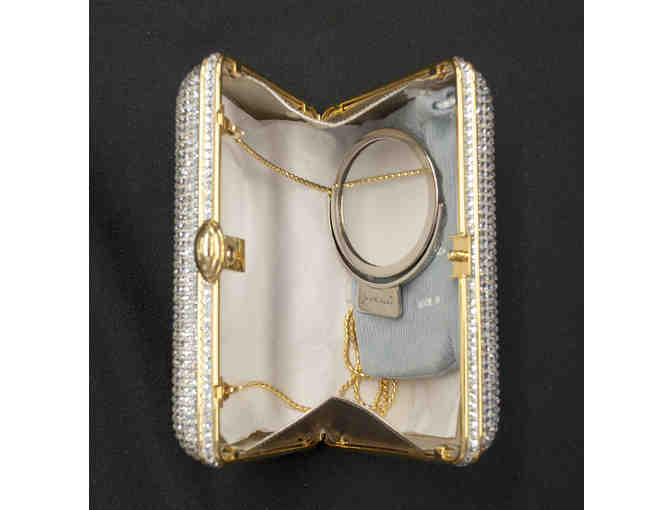 Judith Leiber Pear Shaped Ombre Crystal Minaudiere Clutch