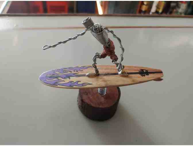Handmade Surfer Bobble Figurine by Artist Jamiee - Photo 2