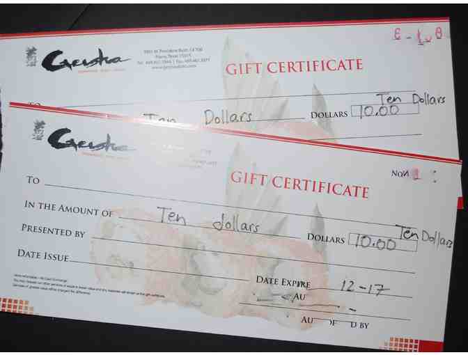 $20 Geisha Gift Certificate - Photo 1