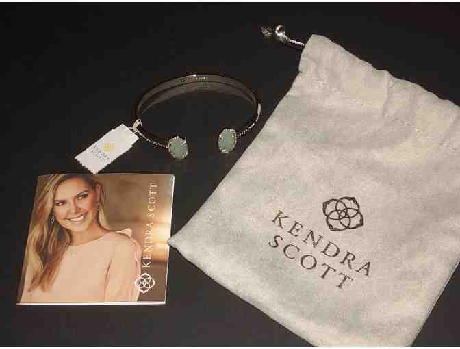 Kendra Scott: Elton Gold Cuff Bracelet in Chalcedony Glass