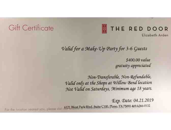 Red Door Salon & Spa Makeup Party Gift Cert. (3-6 guests)