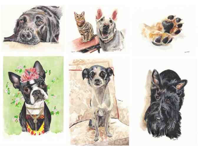 8 x 10 Watercolor Pet Portrait - Photo 1