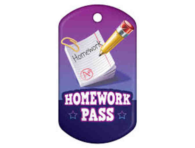 MMS TEACHER DONATION: Mrs. Erickson Homework Pass