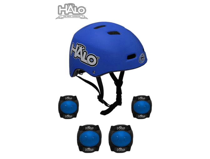 HALO 6-Piece Skateboard Combo Set - Blue