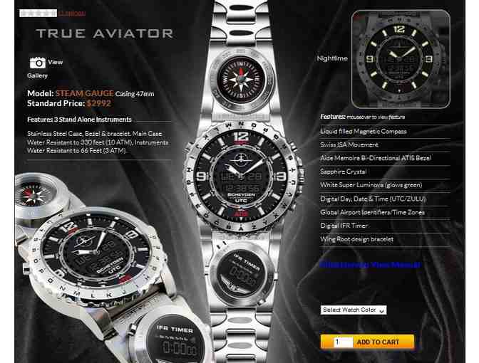 Scheyden True Aviator Steam Gauge Watch