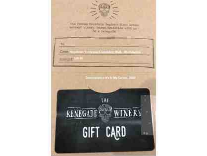 Renegade Winery Gift Card